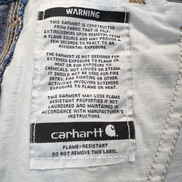 Carhartt Carpenter Jeans Men 36x32 NFPA 2112 Flame Resistant Workwear Cotton - Picture 10 of 16